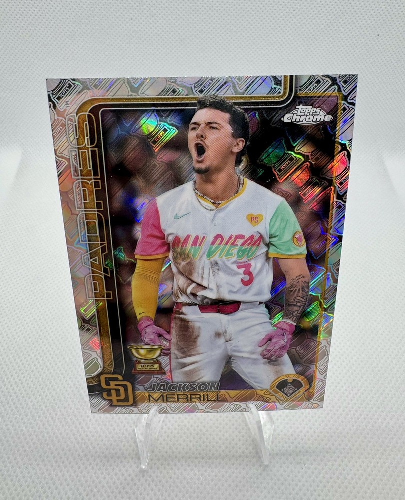 2025 Topps Chrome Update Jackson Merrill Rookie Cup Refractor IV #125 SSP