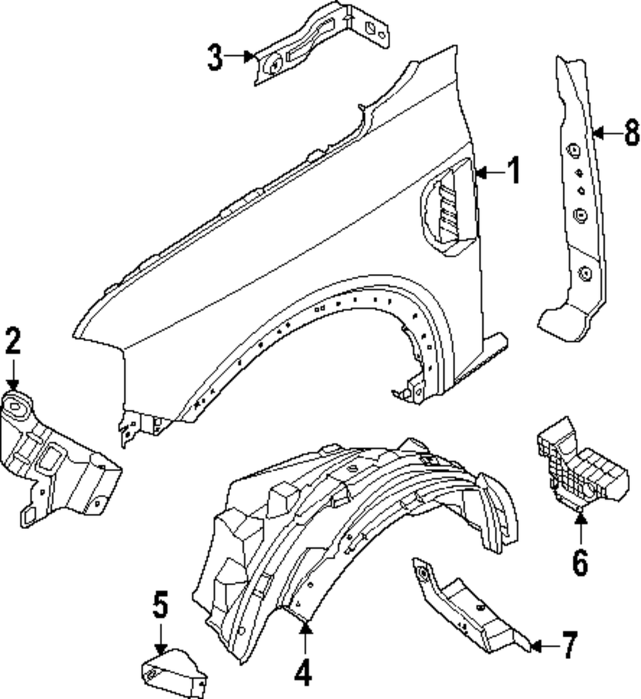 Genuine Ford Fender Splash Shield N1WZ-16102-Q