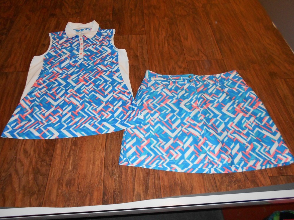 Slazenger womens golf set skirt & shirt size S small / 4 skort MINT cond
