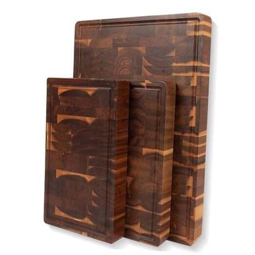 Acacia Wood Cutting Boards Set for Kitchen Set of 3 1.5 Inch Thick - Large-image