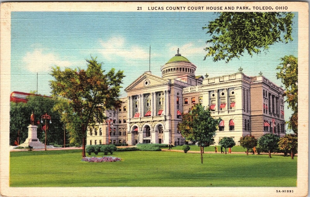 Toledo OH-Ohio, Lucas County Court House, Vintage Postcard
