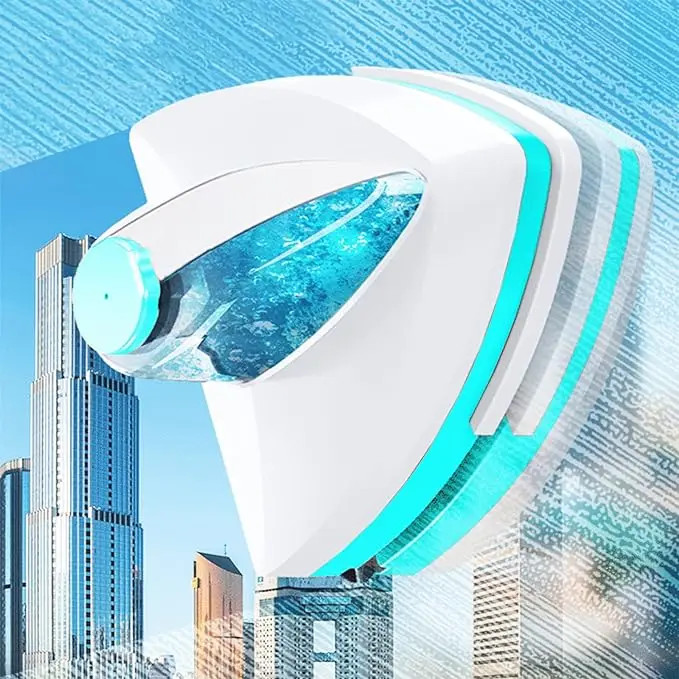 Double Sided Magnetic Window Cleaner with Auto Drainage for Sparkling Glass