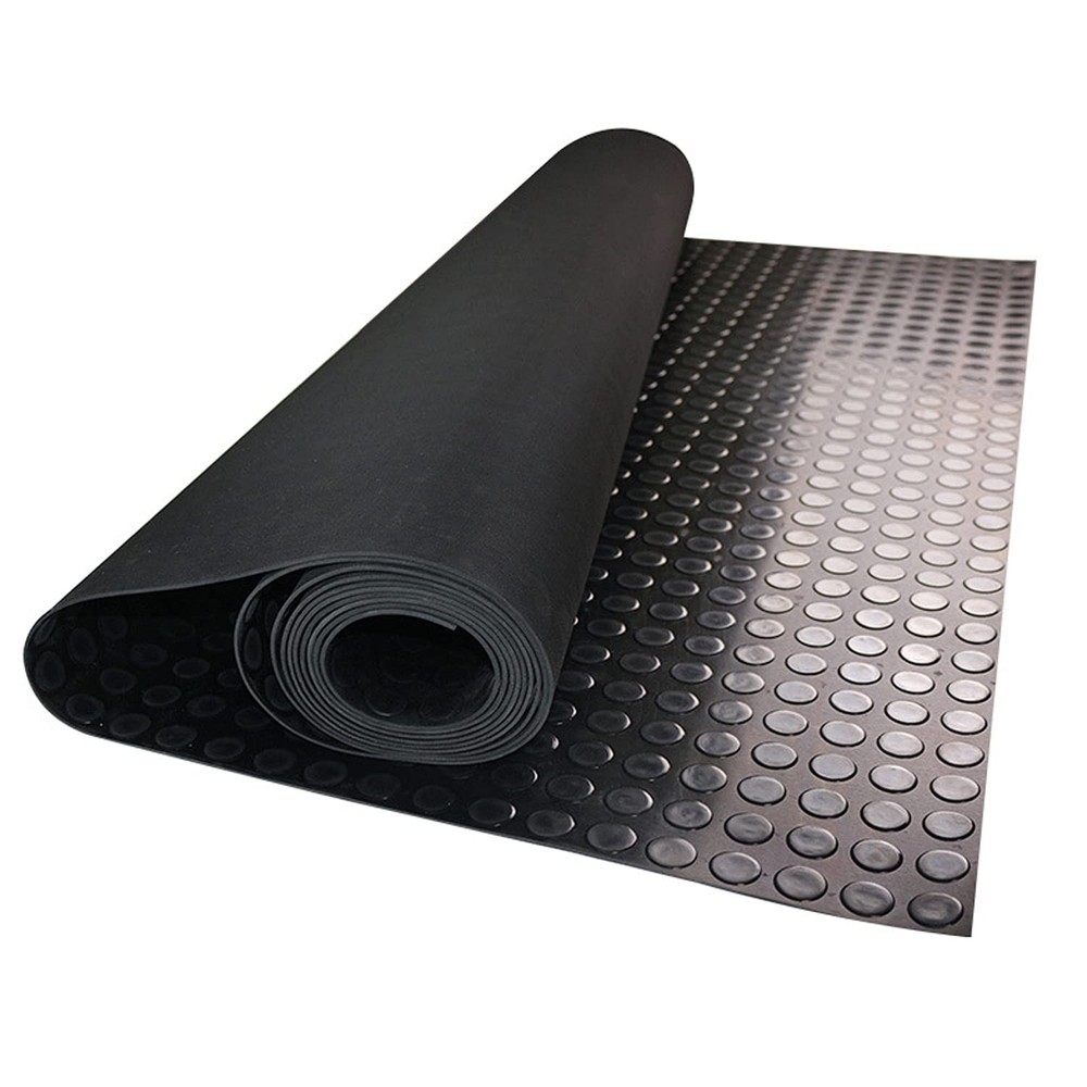 1/8in Thick Rubber Garage Floor Mat 3.28 x 16.4 Ft Garage Flooring Mats Coin ...