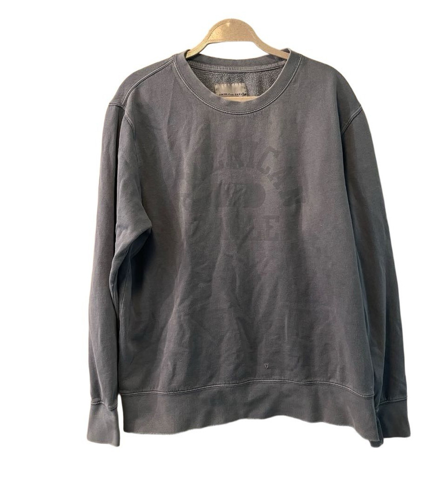 American Eagle Super Soft Men’s Crewneck Pullover Sweatshirt Gray L