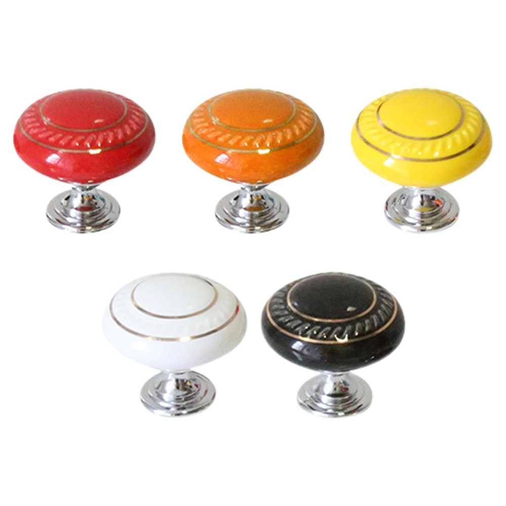 Toilet Tank Button Top 2pcs Stick on Round Drawer Pull Handle Button Flush Aid