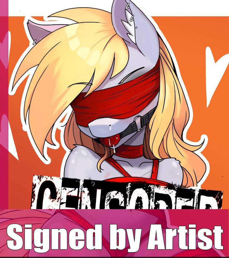 NSFW Derpy Hooves MLP Inspired Bd Adult 11x17 Furry art print artist signed pony