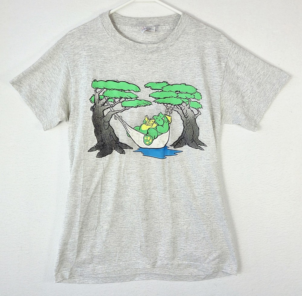 VTG SZ M Hyacinth Hippo Disney Fantasia Shirt Ali Gator Peter Pan Captain Hook
