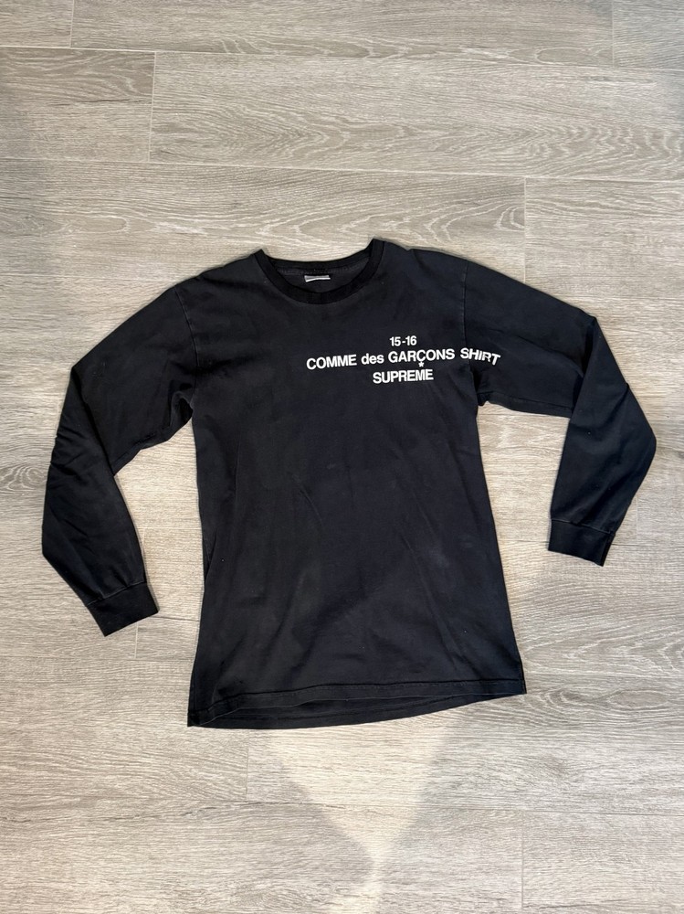 Supreme Comme Des Garçons Long Sleeve Black Size M