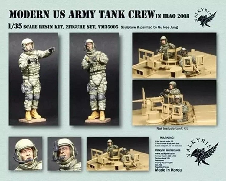 Unpainted 1/35 2pcs Modern US Army @ Iraq War Resin Figure Model Kit Unassembled