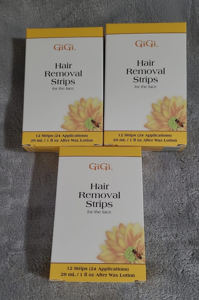 GiGi Hair Removal Strips for the face 3 Pack New