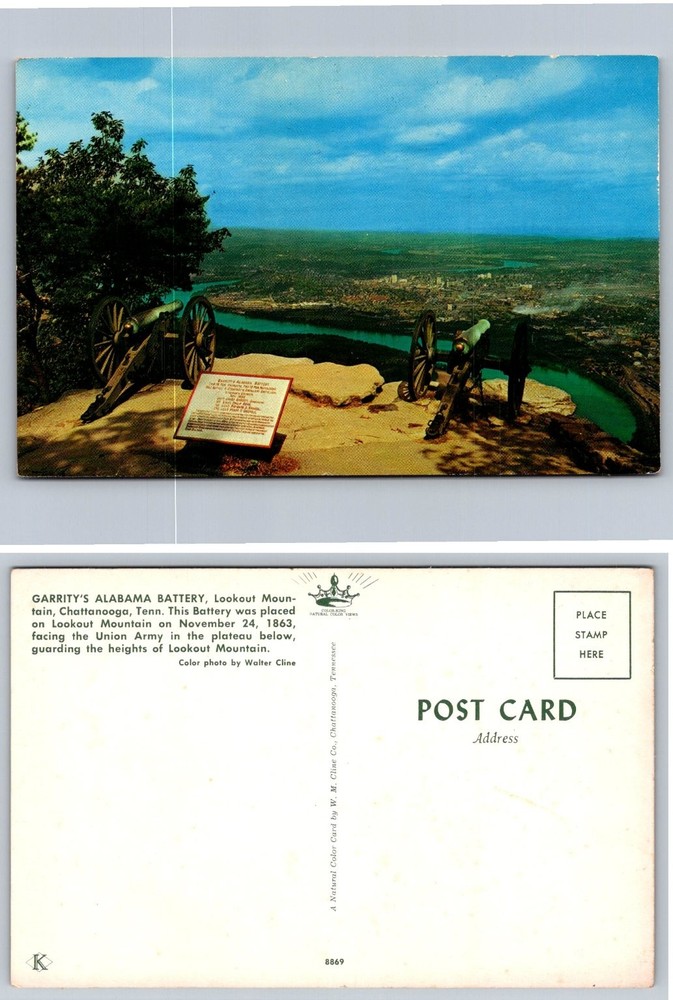Garrity's Alabama Battery Lookout Mountain Chattanooga TN Civil War Postcard