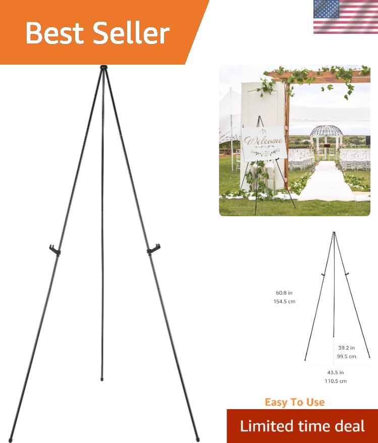 Lightweight Collapsible Portable Display Easel with Instant Setup Holds 5 lbs