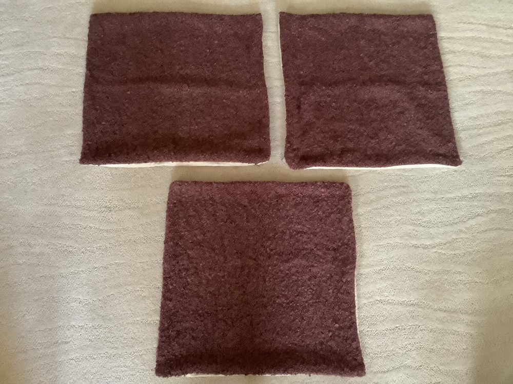 POTTERY BARN SET OF 3 ~ BOUCLE PILLOW COVERS 20