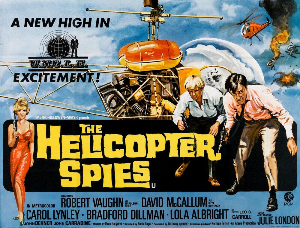 THE HELICOPTER SPIES 1968 UK quad poster print 30x40