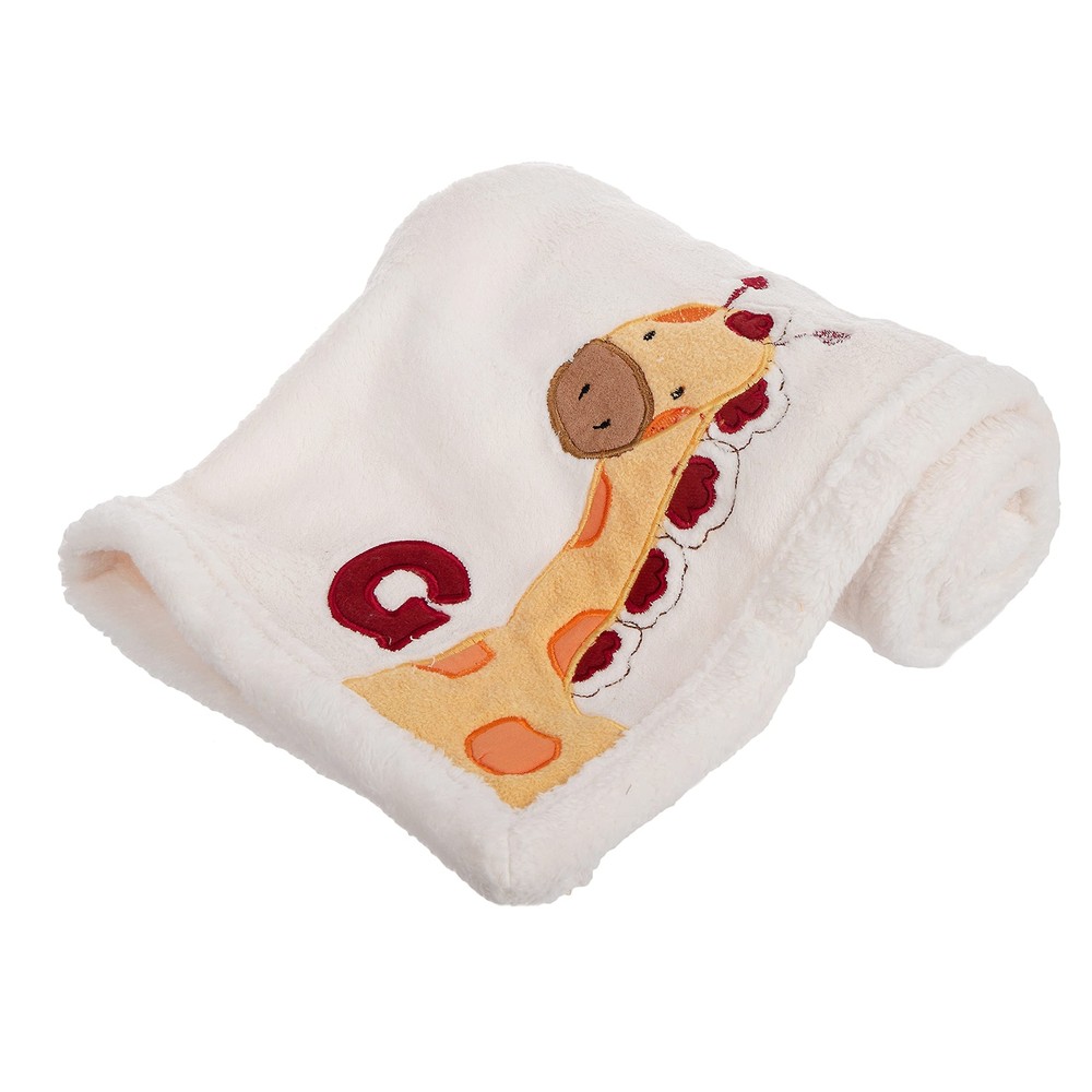 Plush Baby Blanket Super-Soft for Boys and Girls, Gifts for Embroidered Fleec...
