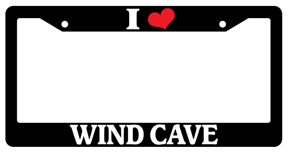 Black Wind Cave Novelty License Plate Frame Auto Accessory