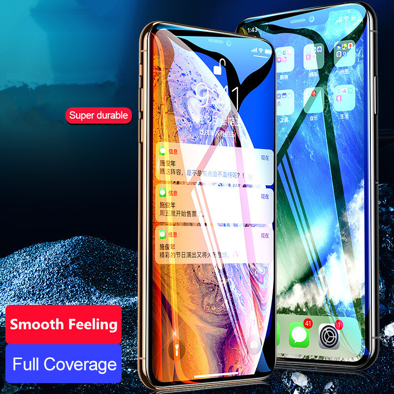 Full Coverage Tempered Glass Screen Protector for iPhone 13 12 11 Pro XR XS MAX 7 SE