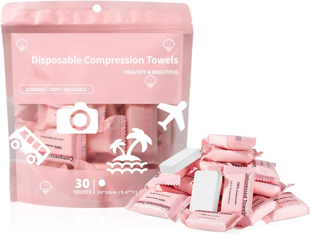 Compressed Towels Tablets Disposable Face Towels Travel Camping Hiking Portable