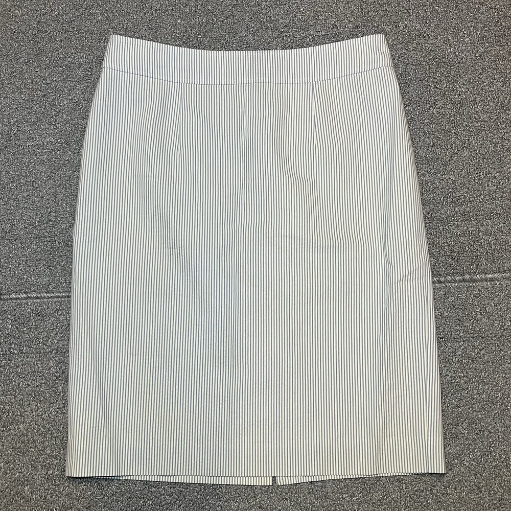 Brooks Brothers 346 Seersucker Striped Pencil Skirt Size 6 Lined Cotton