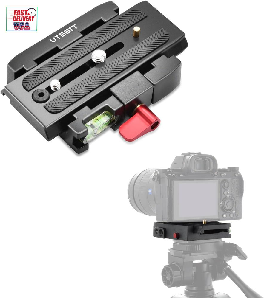 P200 Quick Release Plate - Aluminum Alloy Camera Tripod Base Plate with 1/4