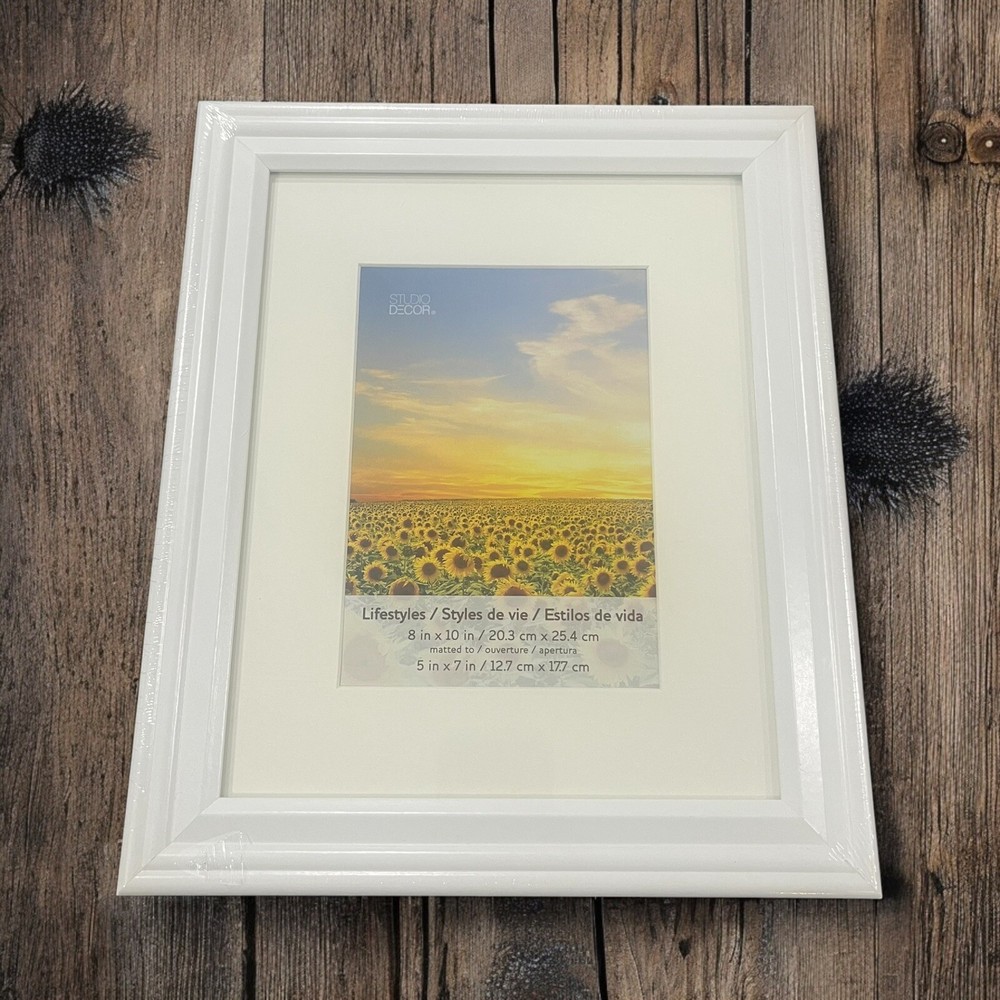 New! Hanging Picture Frame White 8