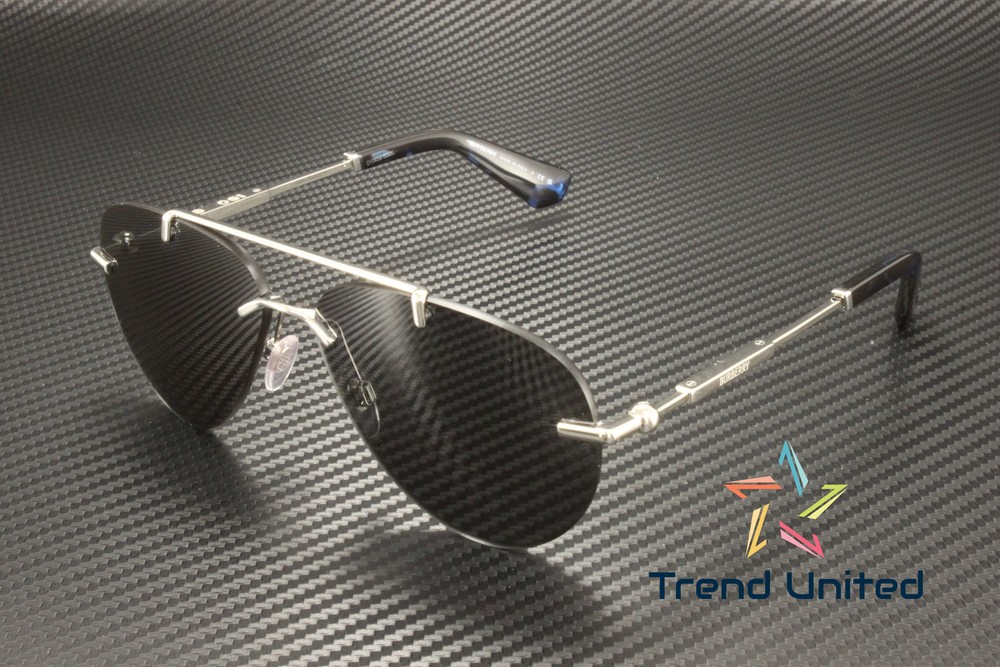 BURBERRY BE3151 100587 Silver Dark Grey 60 mm Women's Sunglasses