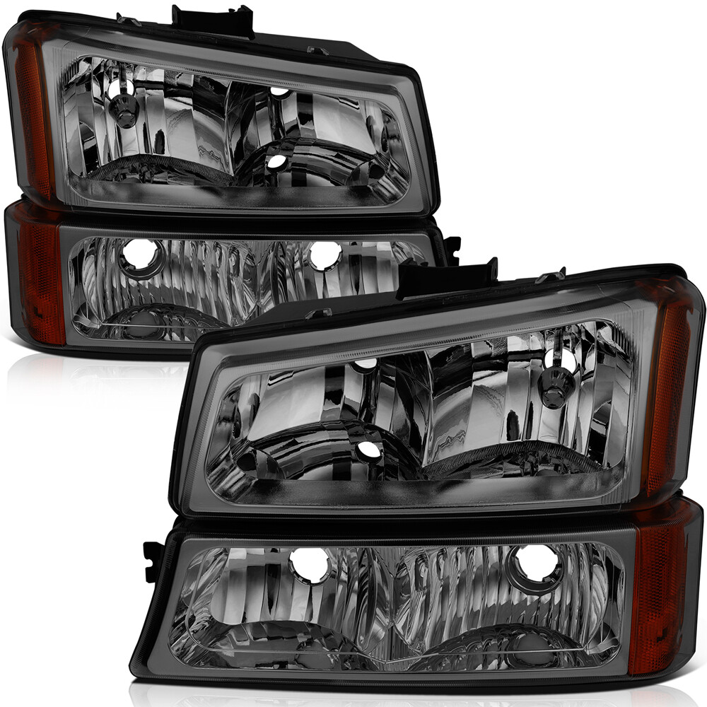 For 03-06 Chevy Avalanche 1500 Headlight Headlamps Assembly Pair Left+Right Side