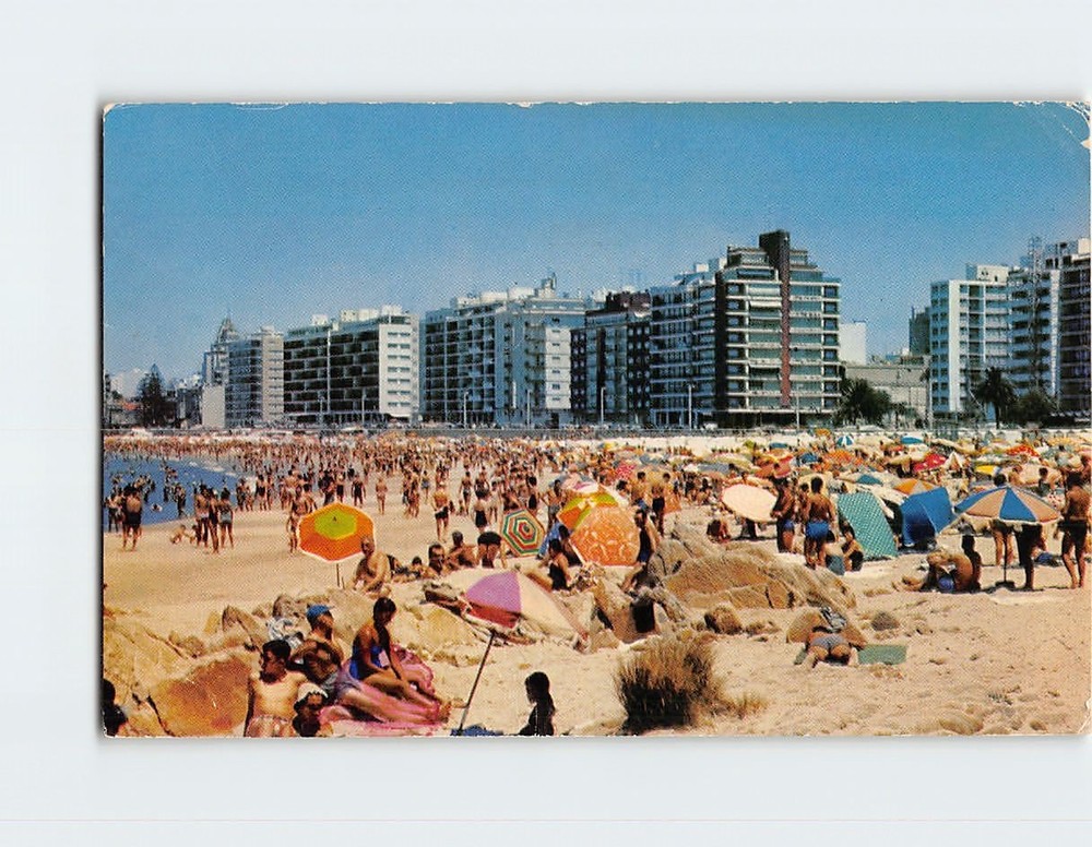 Postcard Playa Pocitos Montevideo Uruguay