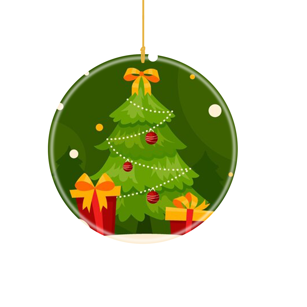 Custom Text Name personalized Image Sophisticated Ceramic Deco Christmas accent-image