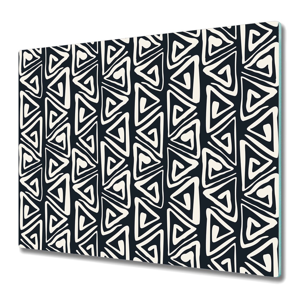 Glass Chopping Board Tribal Boho Watercolour Colourful peel stick 60x52