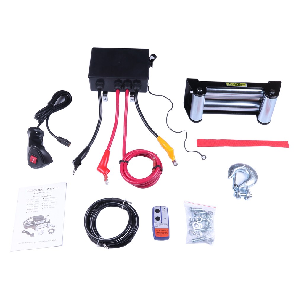 12000LB(5443KG) 6HP Off-road Electric Winch Towing Steel for ford Chevrolet 12V