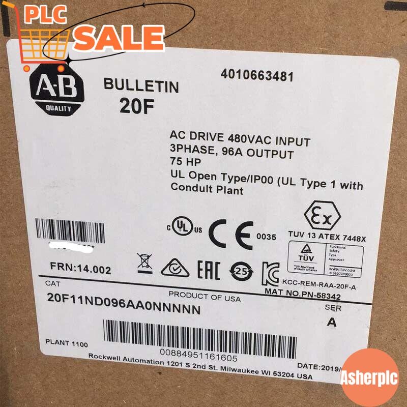 20F11ND096AA0NNNNN Allen-Bradley PowerFlex 753 AC Drive  US Free Tax