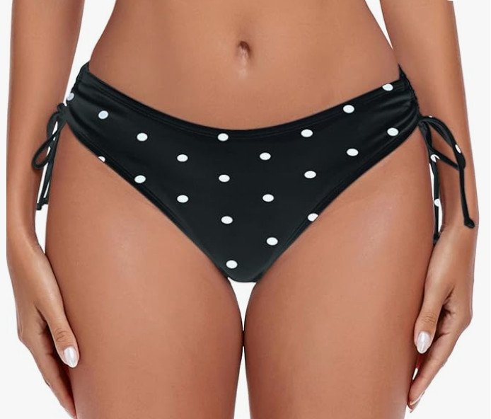 Ocean Blues Women's Full Coverage Swim Bottom Tie Sides Bikini Bottom Medium