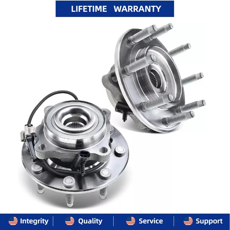 Pair Front Wheel Bearing Hub for Chevy Silverado GMC Sierra 1500 Tahoe 4x4 4WD