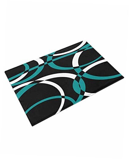 Bath Mat Modern Abstract Art Soft Microfiber Shaggy Bathroom Rugs Floor Mats