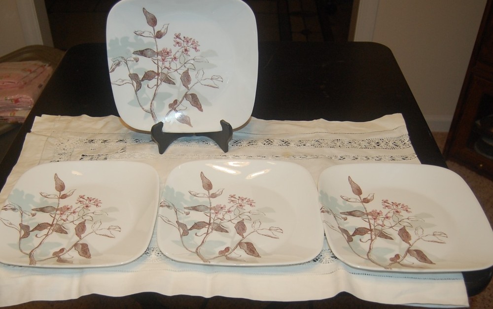 Corelle Twilight Grove Salad Luncheon Plates, Vitrelle, 9
