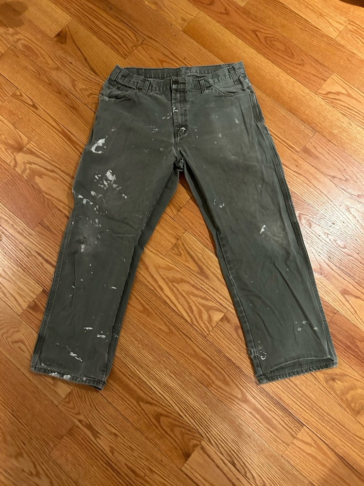 Dickies Grey Work Pants Size 36W 30L Durable Comfort Fit