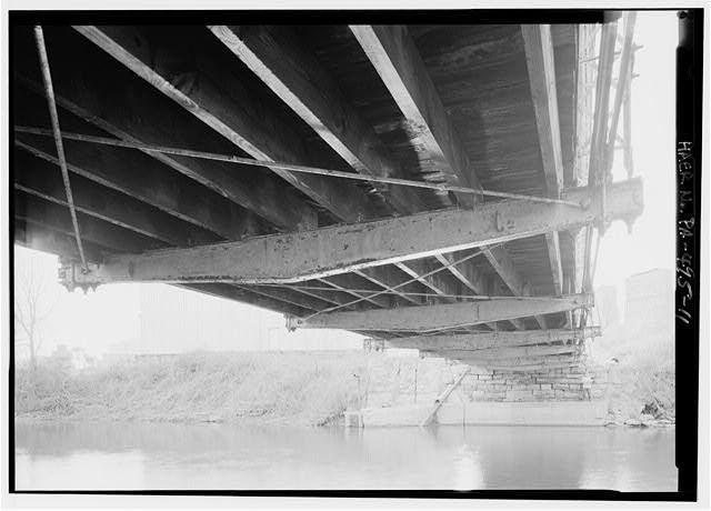 11. Detail of cross bracing below deck. - Pine Creek Bridge, Spanning Pine