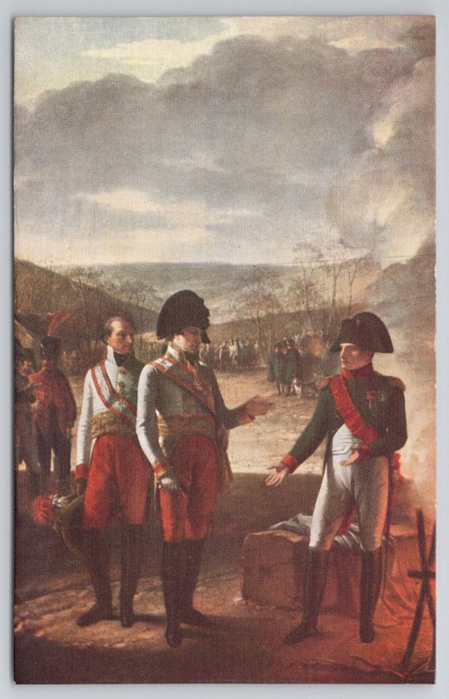 Napoleon Francis II Austerlitz Meeting Prud'hon Louvre Art Postcard