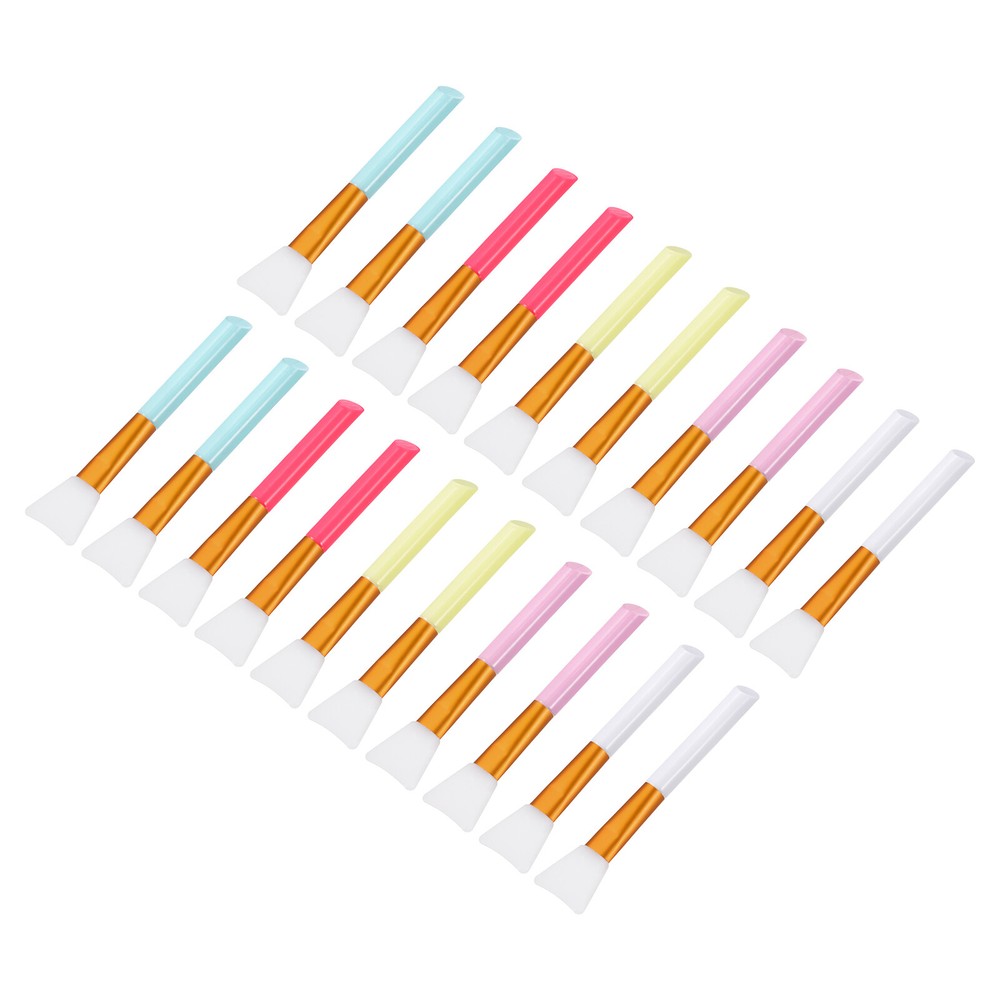 Silicone Epoxy Brushes 5 Color Applicator DIY Brush, Pack of 20