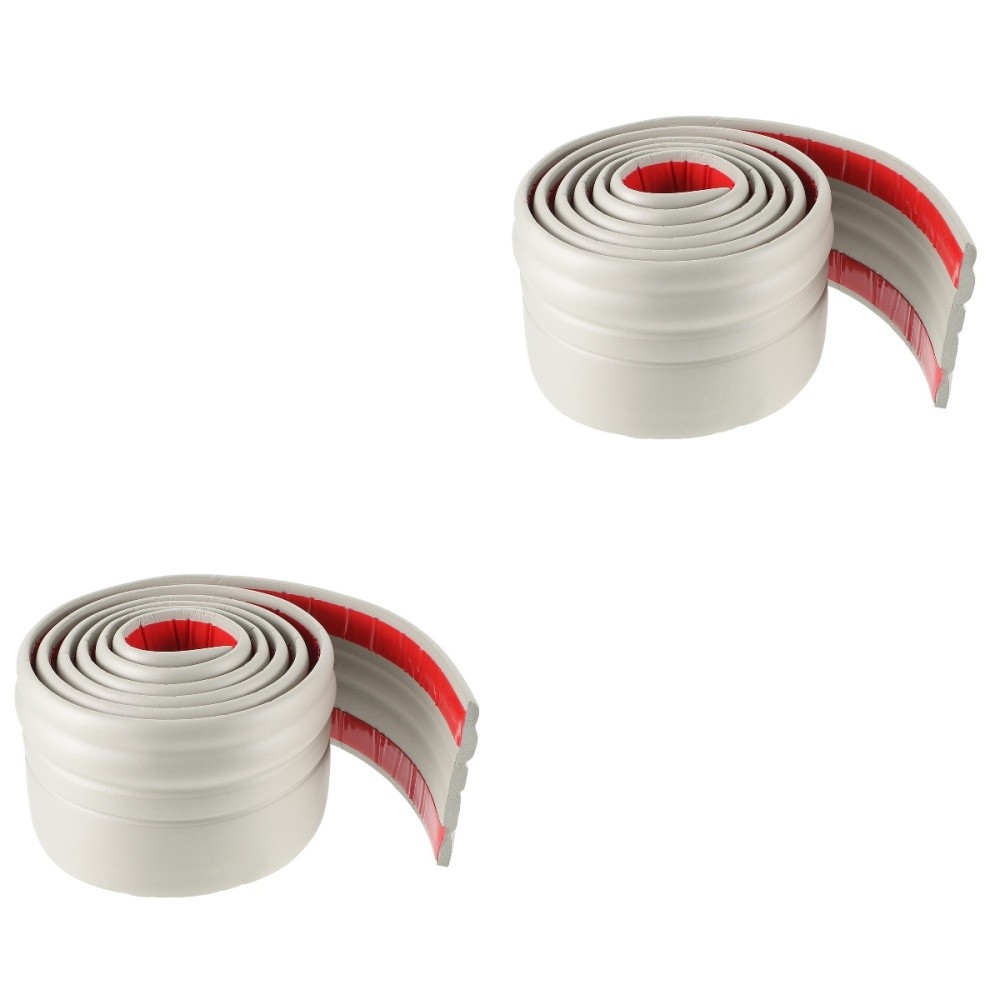 2 Rolls Self-adhesive Baseboard Baby Office Peel and Stick Molding Trim