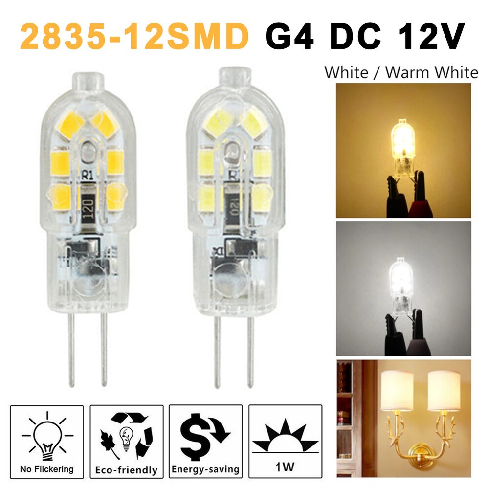 5/10 pack G4 LED Lamp Bulb 20W 2835 SMD Bi-pin 12 LED Capsule Light Bulb DC 12V