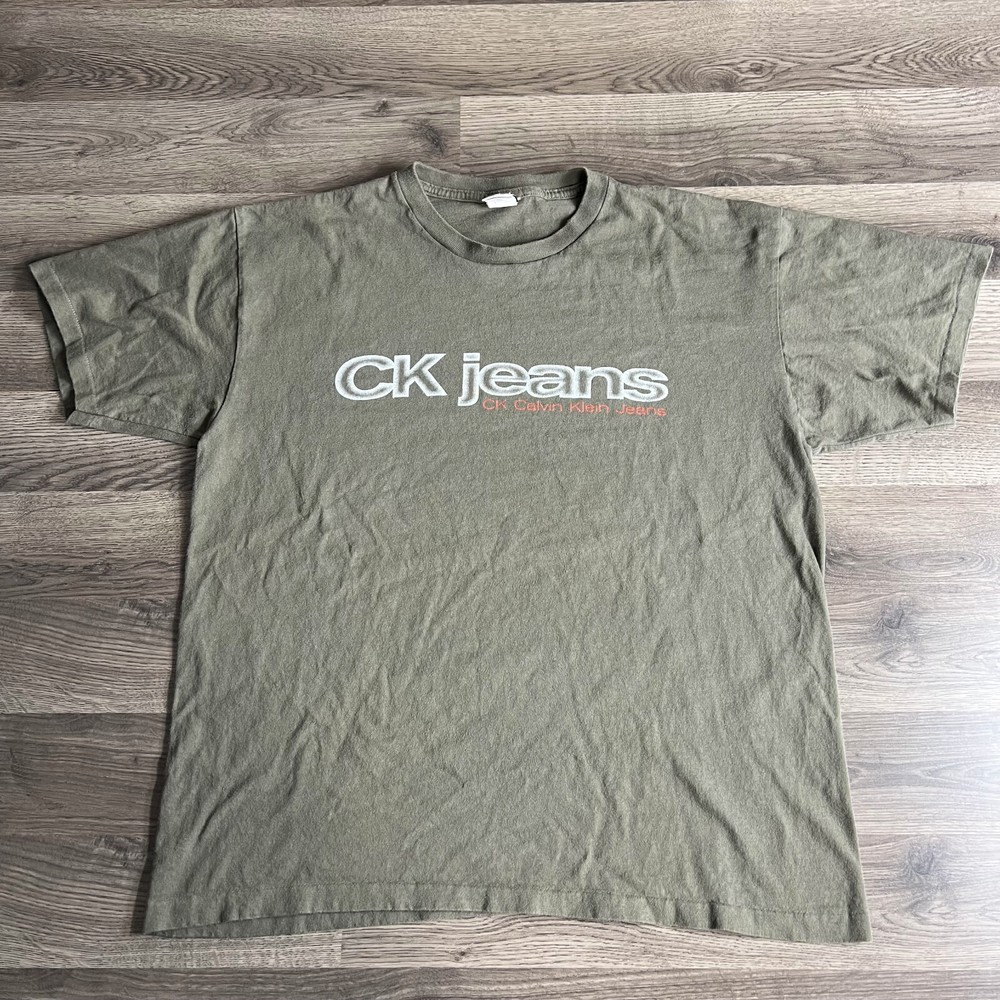 VTG CK Calvin Klein Jeans T Shirt Mens Large 1990s Single Stitch Made in USA