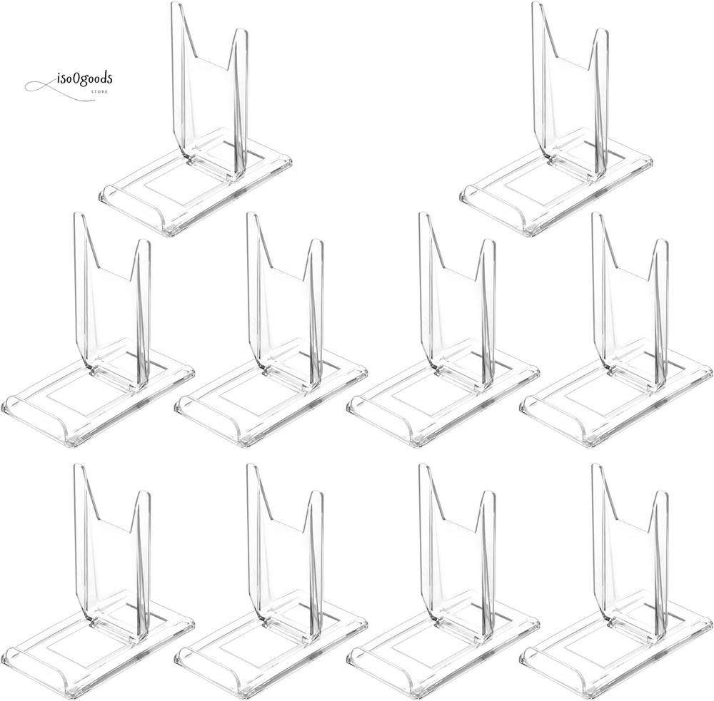 10-Piece Acrylic Display Stand Set – Adjustable Plate & Picture Easels