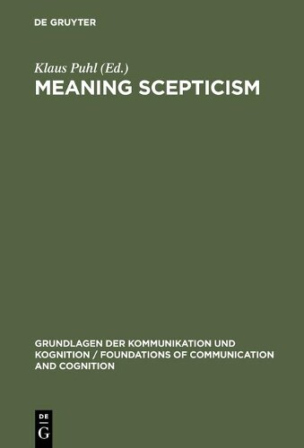 Klaus Puhl Meaning Scepticism (Hardback)