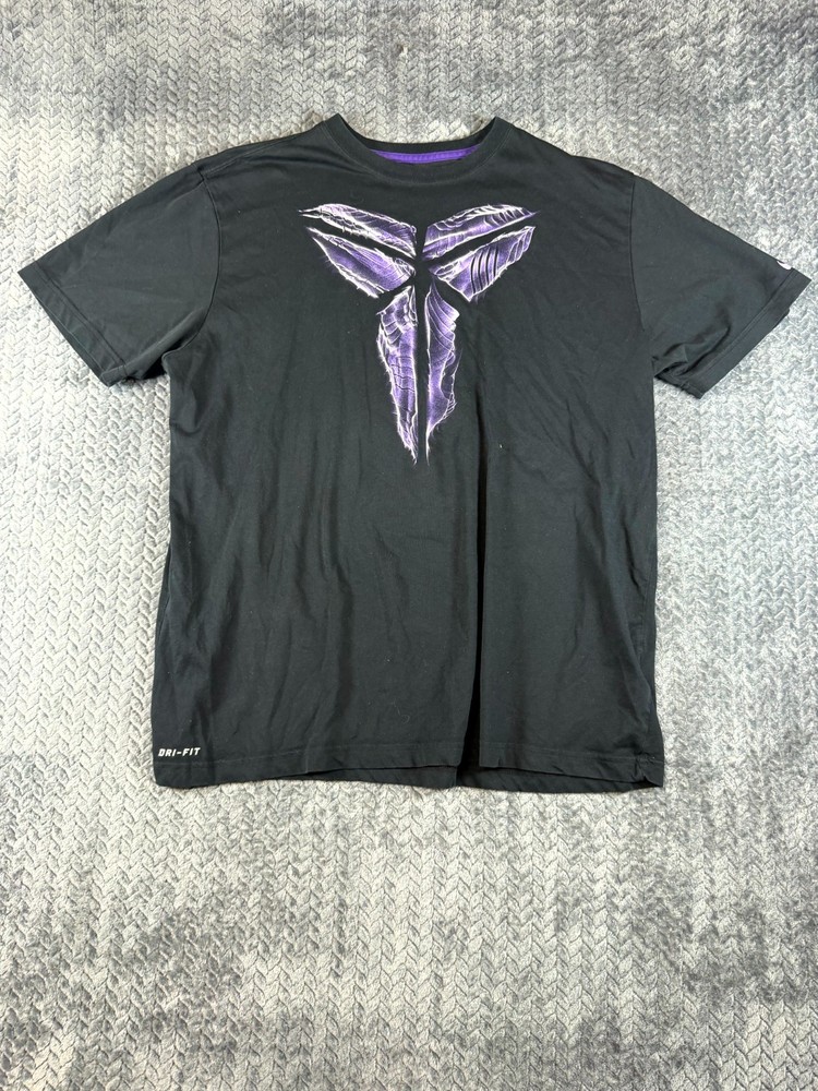 Nike Dri-Fit Kobe Bryant Mamba Logo Tee Shirt Mens XL Black Graphic Basketball
