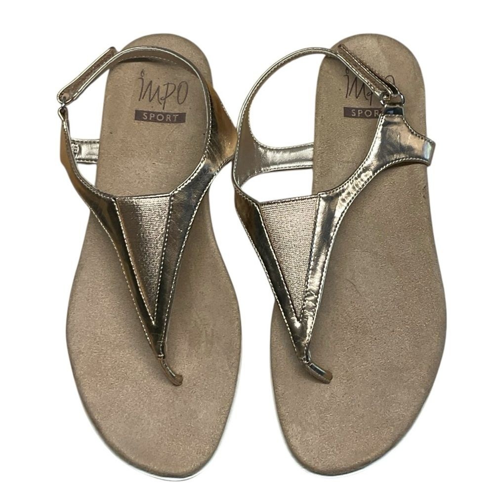 Impo Sport Bronze Gold Anisa Thong Sandals Women's Size 7.5