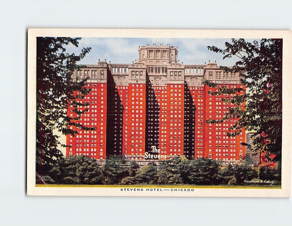 Postcard Stevens Hotel Chicago Illinois USA