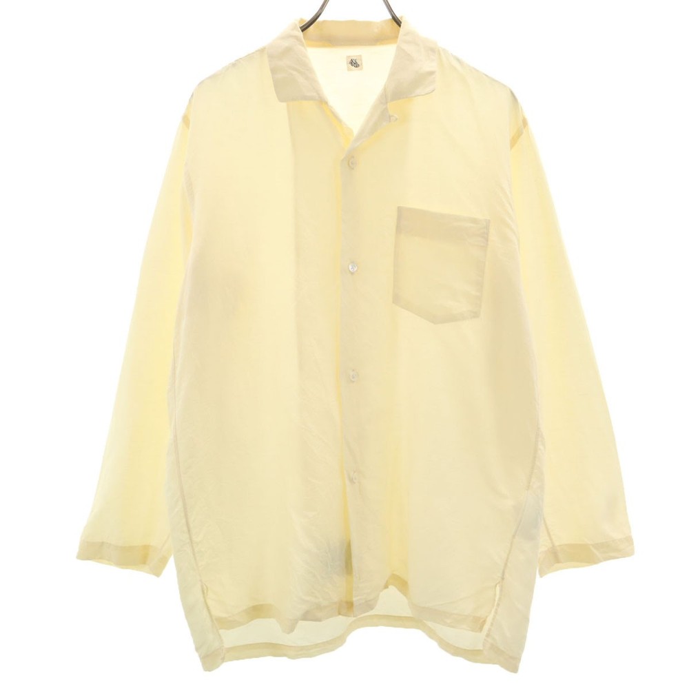 KAPTAIN SUNSHINE made in Japan Long sleeve wide Open collar shirt 36 Men's