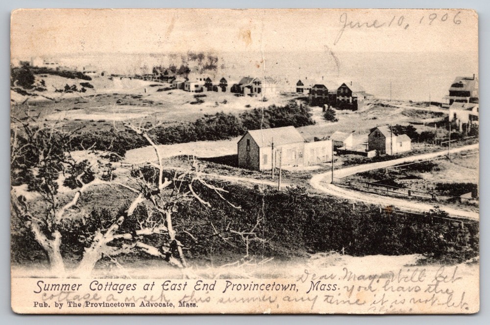 Provincetown MA - Aerial View of Summer Cottages East End Massachusetts Postcard